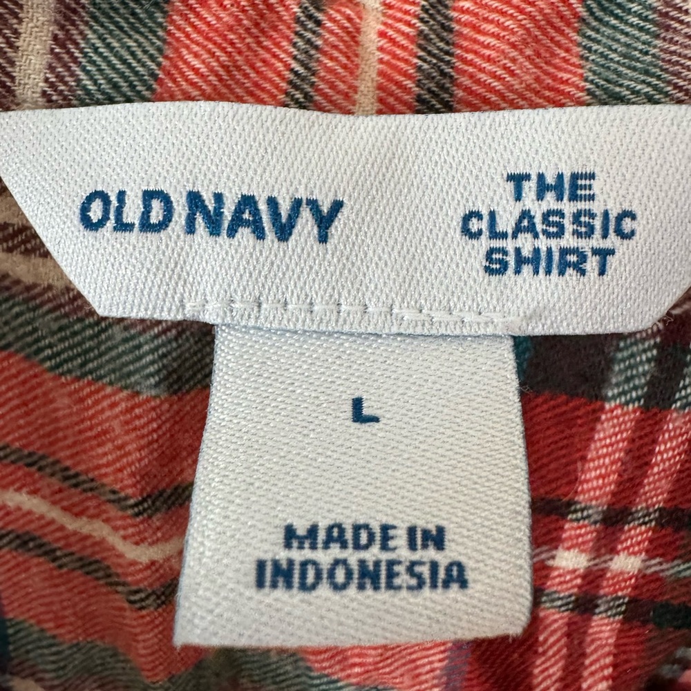 OLD NAVY The Classic Flannel Shirt, Large - Picture 3 of 5